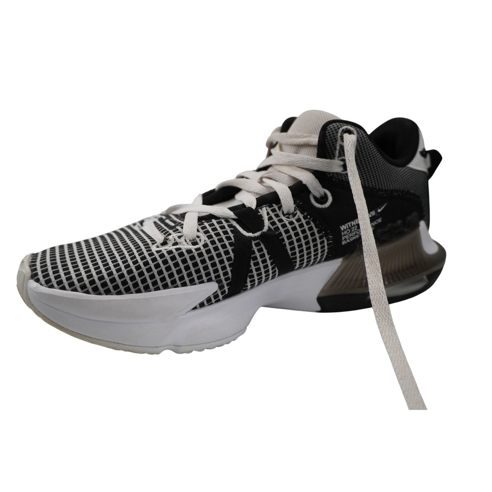 Nike LeBron Witness 7 Black White Grid Basketball Shoes DM1123-100 Mens 9.5 - Picture 11 of 13
